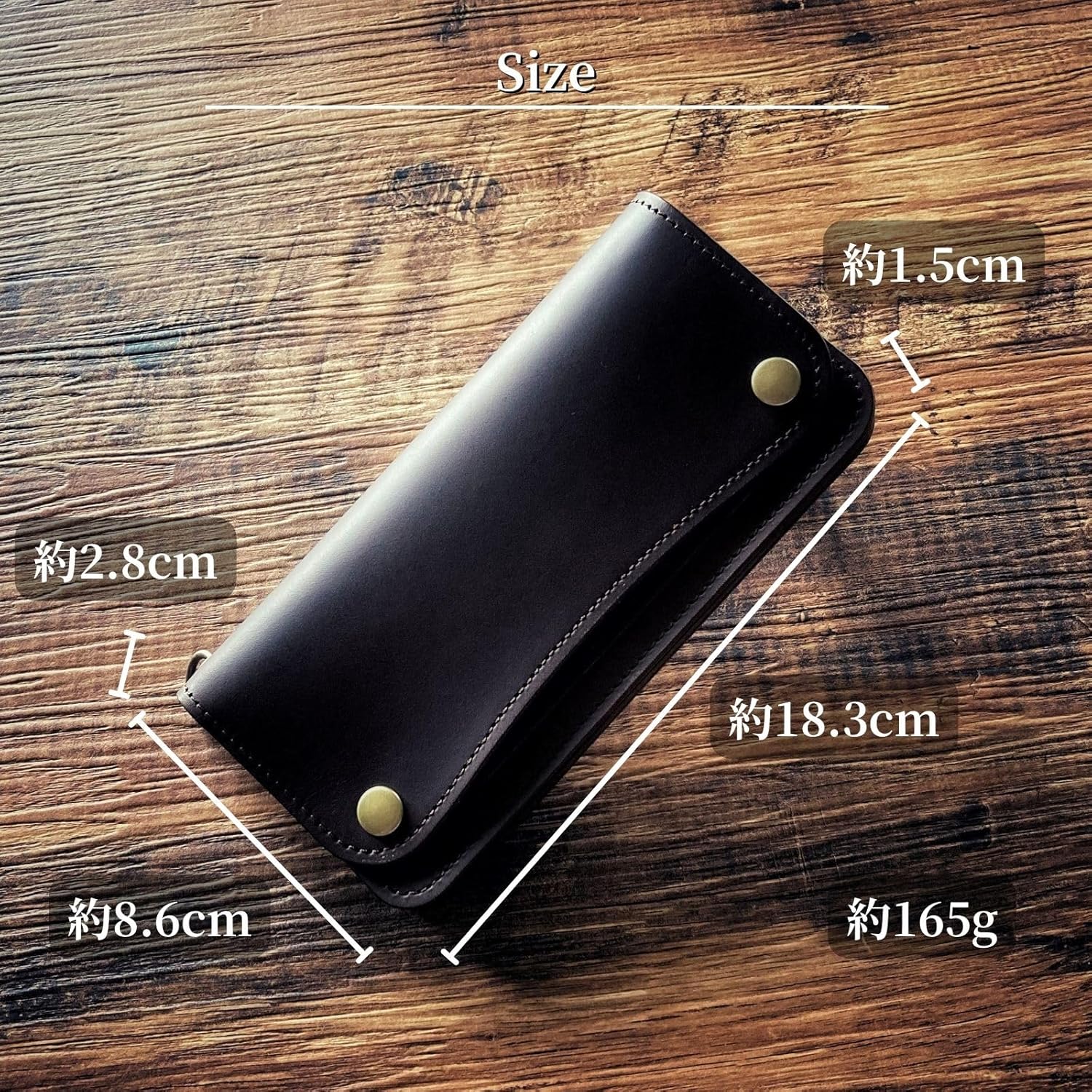 ASIAN ZACCA] トラッカーウォレット ヌメ革 日本製 本革 長財布 メンズ