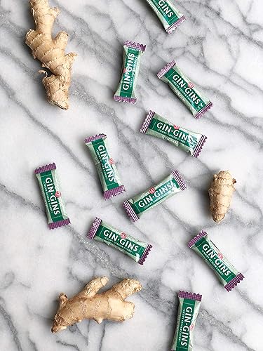 Vista 58 de GIN GINS Original Ginger Chews – Dulces 100% naturales de The Ginger People – Golosinas saludables envueltas individualmente – Hecho con el rizoma