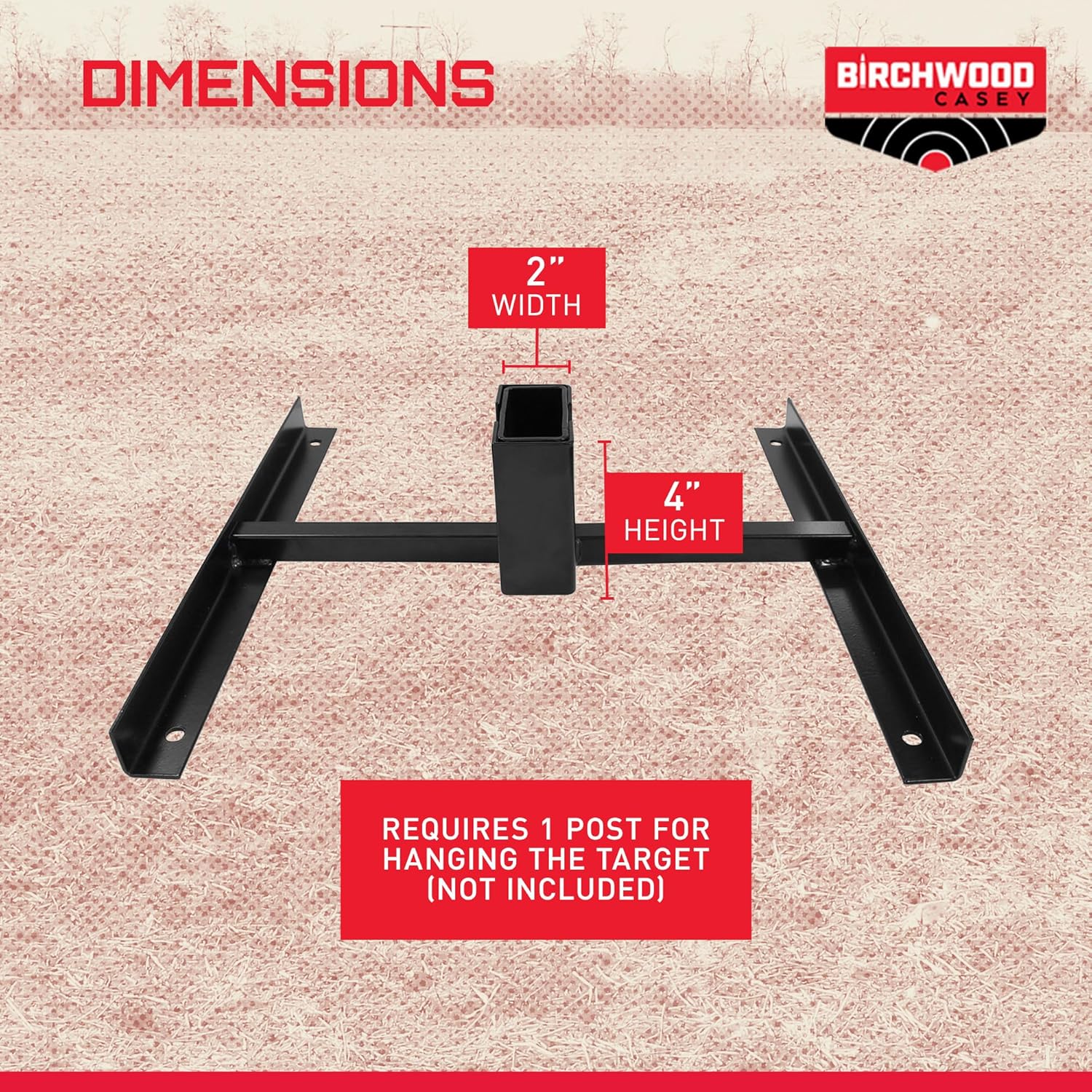 Birchwood Casey 2x4 Nested Steel Shooting Target Stand for Hanging Gong Targets