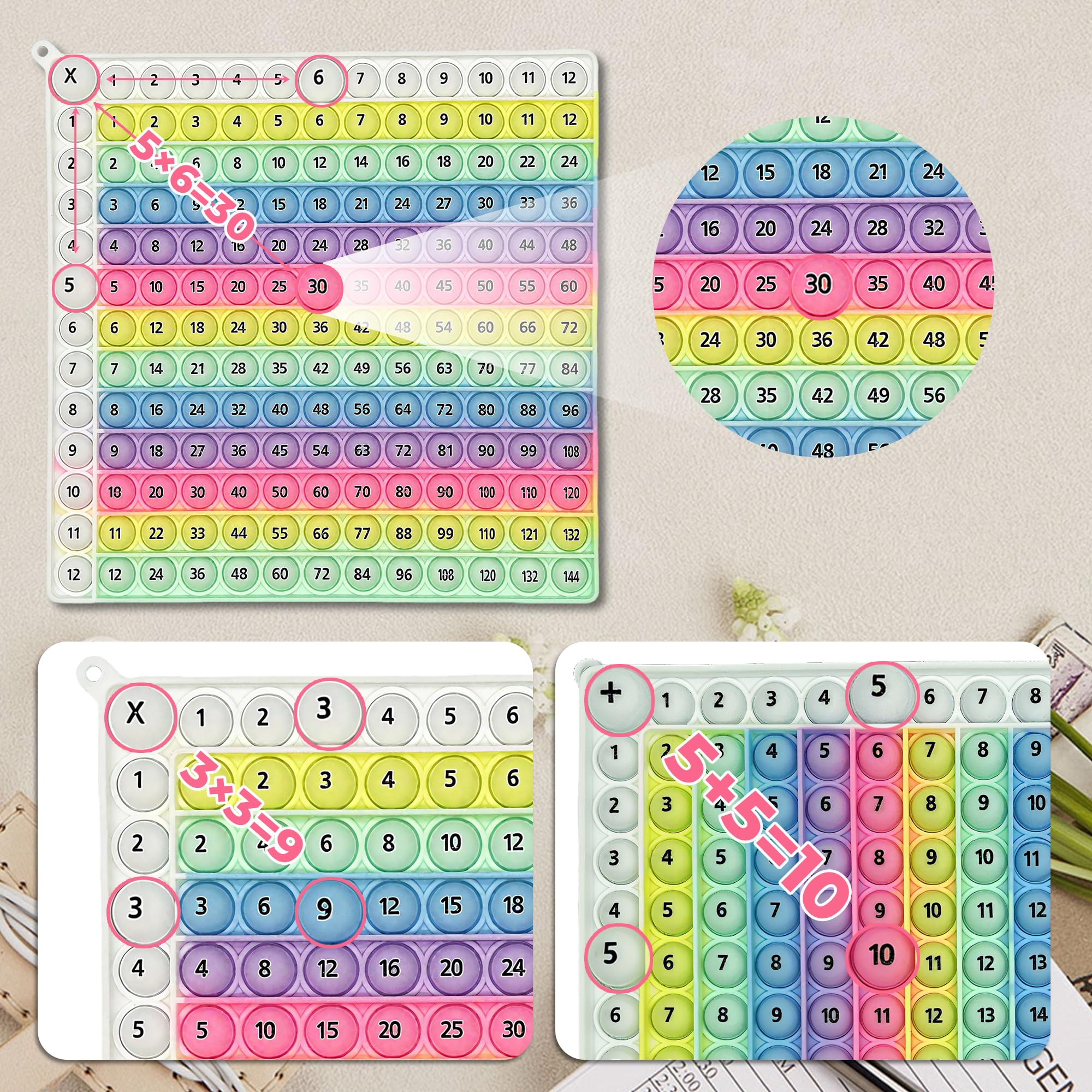 Briocht Times Tables and Addition Maths Toy, Multiplication Tables for Kids Times Tables Game - Image 4