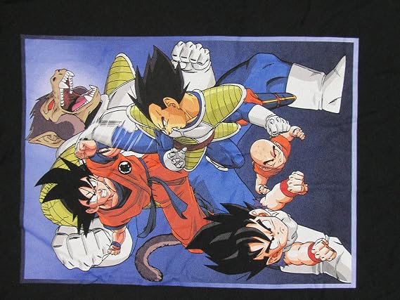 Dragon Ball Z Anime Cartoon Character Group Men's Short Sleeve Graphic Tee Shirt