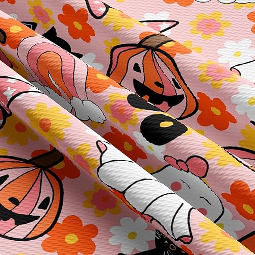 Miniatura 2 de The Yard - Tela texturizada con textura de bala de calabaza para otoño y Halloween, Liverpool, tela de punto grueso de 1 yarda para coser ropa con
