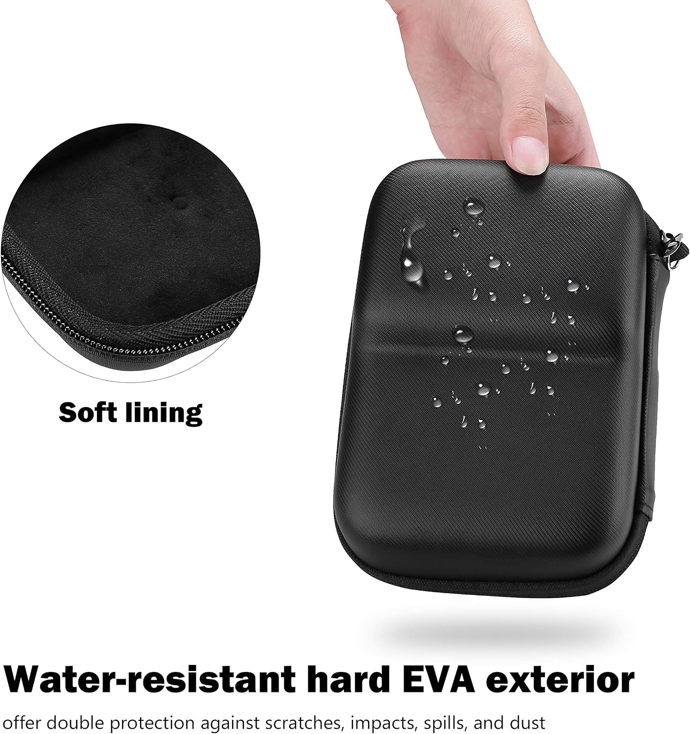 ProCase Carrying Case for Cricut Easy Press Mini/DODODUM EasyPress Mini Heat Press Machine, Shockproof Hard EVA Travel Carrying Case for Cricut/DODODUM Easy Press Mini and Accessories -Black