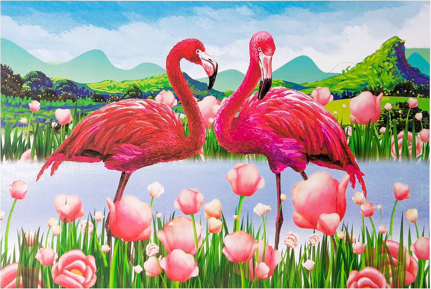 1000PCS Flamingo Jigsaw Puzzle Adults Kids, Large Intellectual Educational Game, Art Project for Home Wall Decor