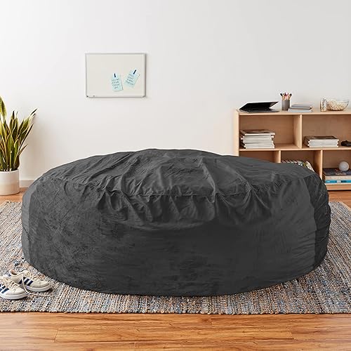 Miniatura 386 de Chill Sack - Funda para puf Microgamuza - Carbón - Solo funda,Microsuede - Chocolate - Solo funda,Microsuede - Azul marino - Solo funda,Guijarro -