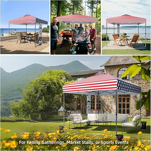 Miniatura 4 de MFSTUDIO Tienda de campaña desplegable de 10 x 10 pies, toldos para exteriores, para una persona, tiendas de campaña instantáneas portátiles con