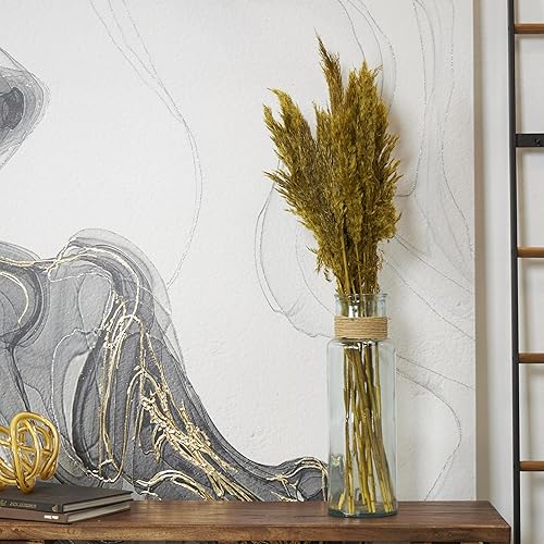 Miniatura 5 de Deco 79 Follaje natural de las pampas con tallos largos, 2 x 1 x 35 pulgadas, amarillo