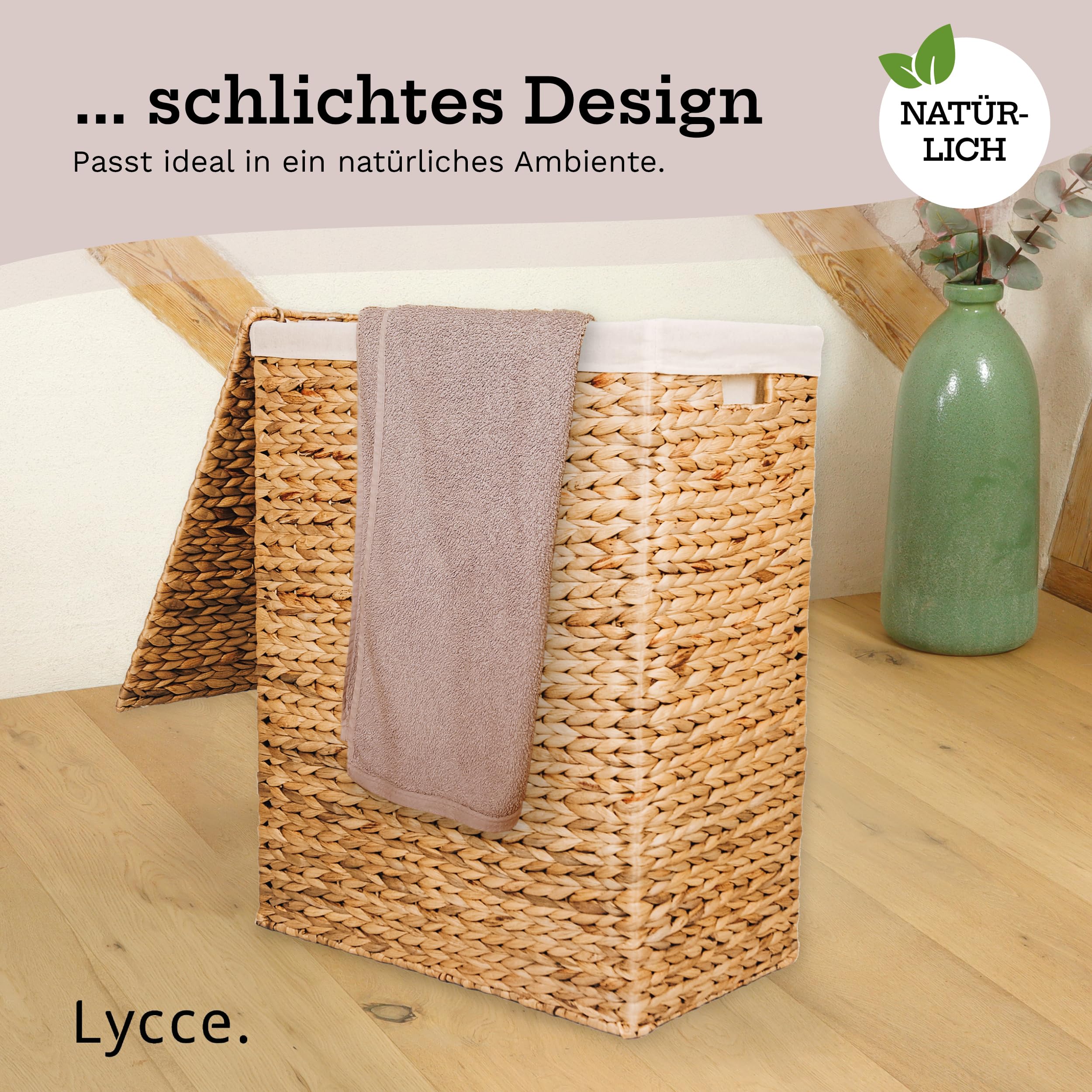 panier à linge en jacinthe d'eau, corbeille à linge, matériel naturel - plusieurs tailles disponibles : Taille 3