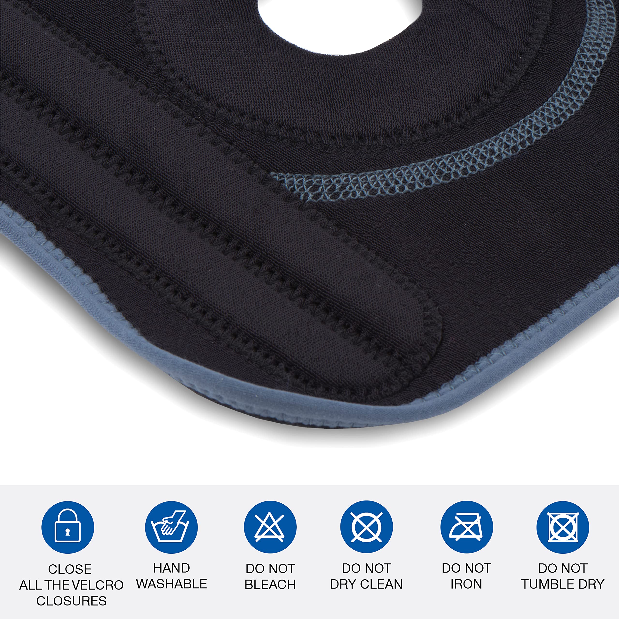 SANICO Ginocchiera Ortopedica - Supporto per Ginocchio con Leggera Compressione - Tutore Ginocchio Ortopedico in Neoprene, Protegge e Favorisce la Circolazione Sanguigna, Traspirante - 55x0,3x25cm