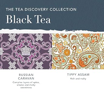 Whittard of Chelsea - The Tea Discovery Collection - Gift Box Includes 5 Black Teas 2 Green Tea & 1 Oolong Tea (8 Tea Boxes, 160 Teabags, 1 Set)