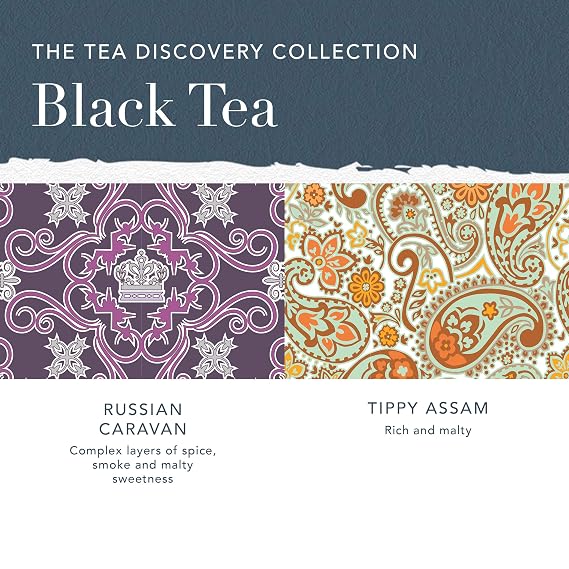 Whittard of Chelsea - The Tea Discovery Collection - Gift Box Includes 5 Black Teas 2 Green Tea & 1 Oolong Tea (8 Tea Boxes, 160 Teabags, 1 Set)