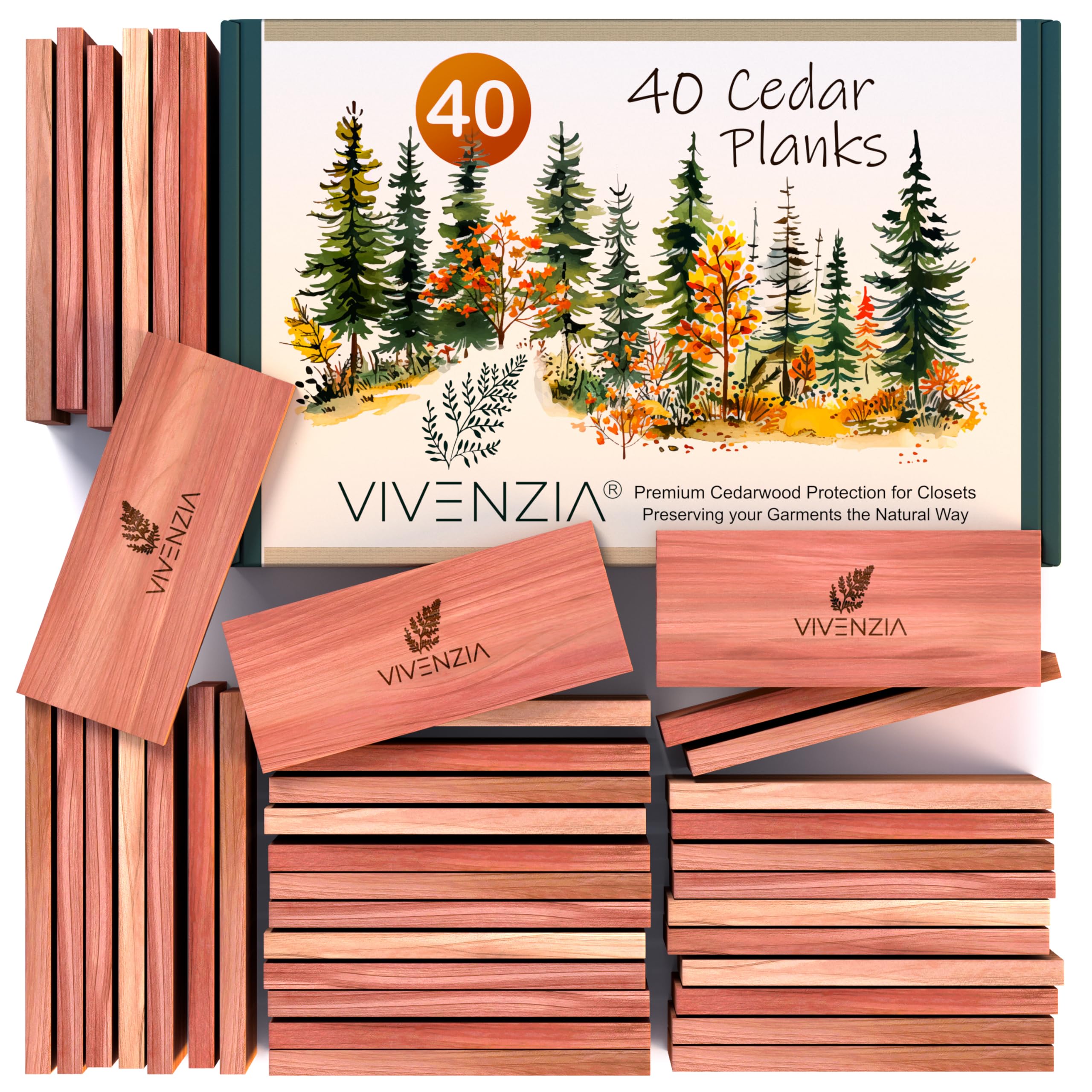 Vivenzia 40-Pack Cedar Blocks