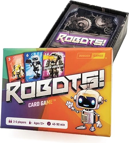 Miniatura 9 de Robots! Juego de cartas, un nuevo giro divertido en el clásico juego de cartas Rummy – 2 – 5 jugadores de 12 años o más – Juegos familiares – Juegos