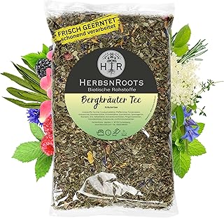 Bergkräuter-Tee • Kräutertee mit 17 Kräuter & Wurzeln • HerbsnRoots • 210g