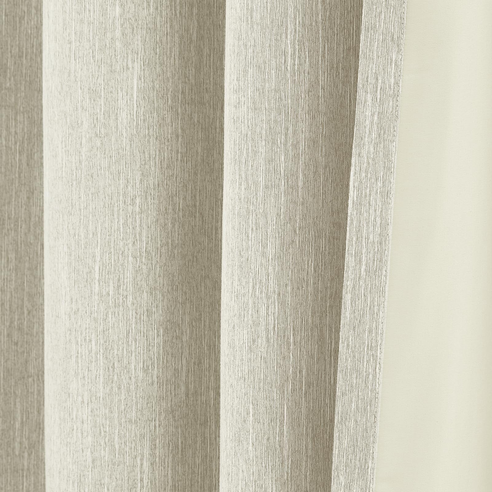 Melodieux 1 Panneau Rideau Occultant Thermique Isolant pour Chambre Salon Rideau Dressing pour Pergola, Beige 168x137cm