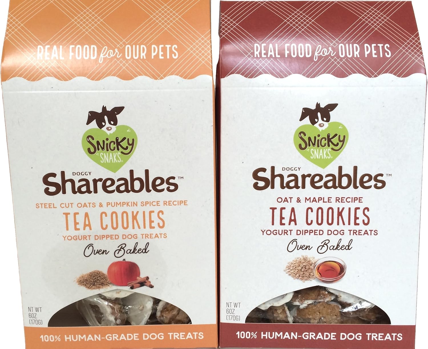 Snicky Snaks Shareables Oven Baked Yogurt Dipped Tea Cookies Dog Treats