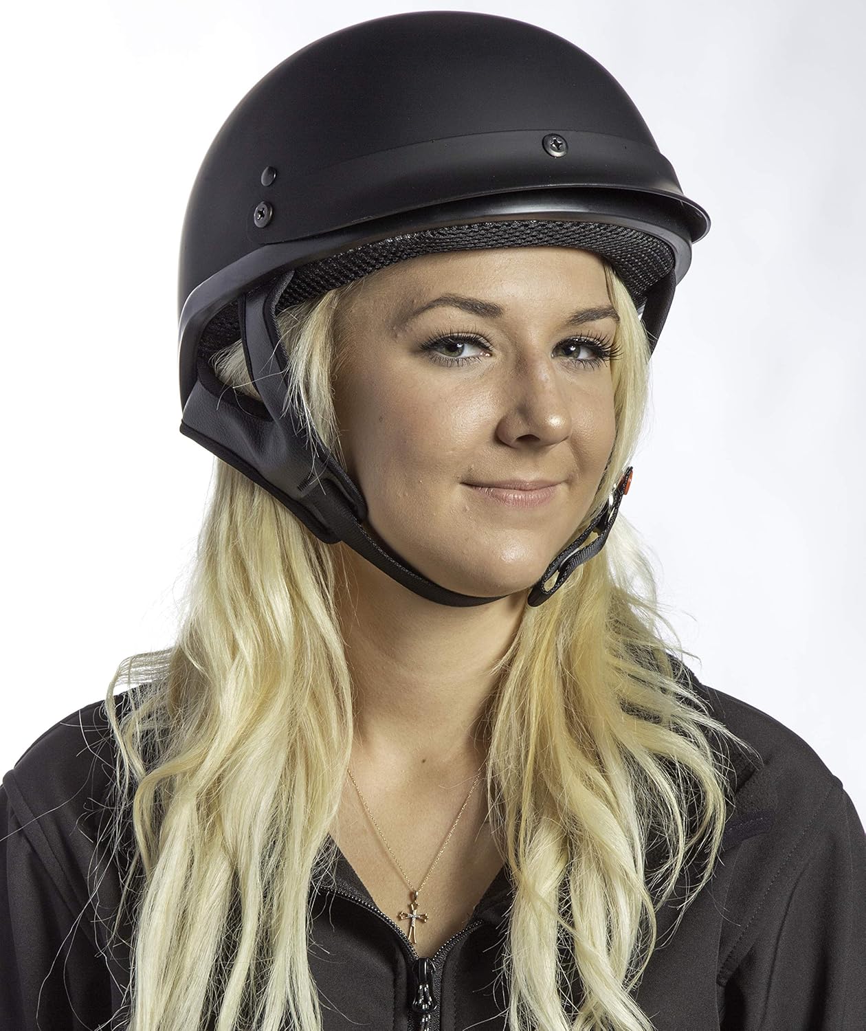 Raider 26-619-16 Unisex-Adult Motorcycle Half Helmet (Matte Black, X-Large)