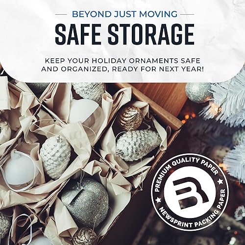 Miniatura 6 de Hojas de papel de embalaje para mudanzas, 15 libras, 480 hojas de papel de periódico, imprescindibles en tus suministros de mudanza, 27 x 17