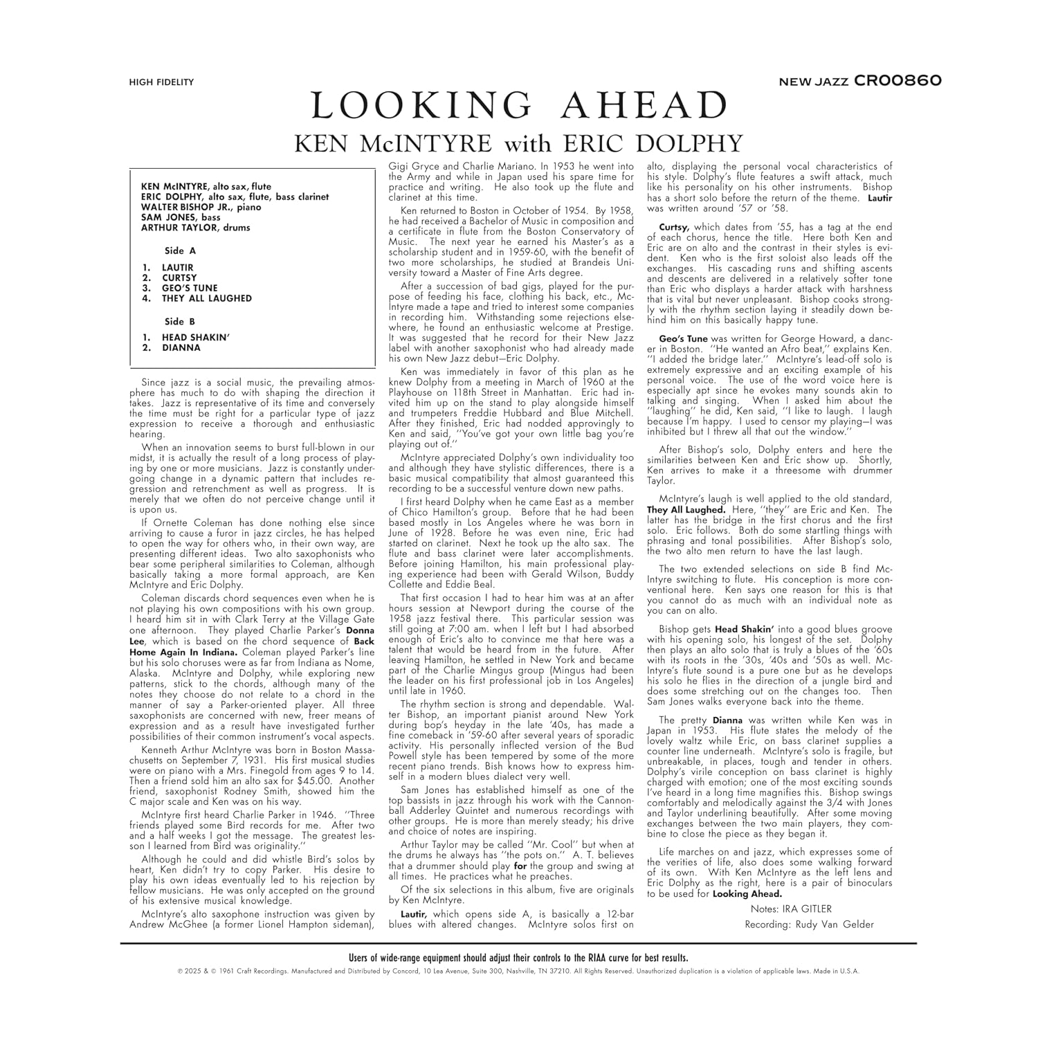 Looking Ahead (Original Jazz Classics Series) [180g LP] image 3