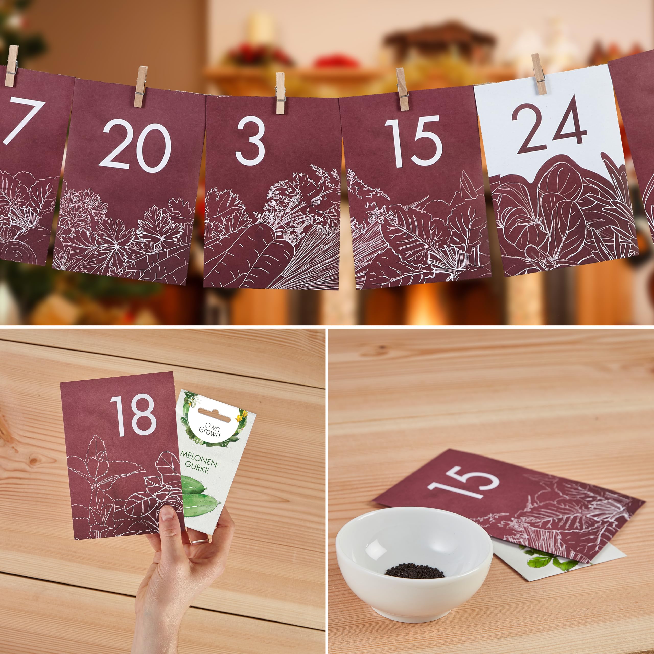 OwnGrown Saatgut Adventskalender 2025 Garten DIY Set