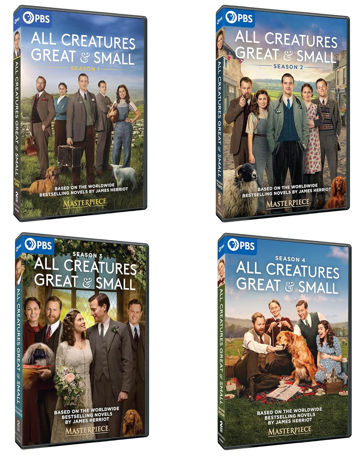 Masterpiece All Creatures Great and Small DVD Complete Series Season 1 2 3 4 Bundle