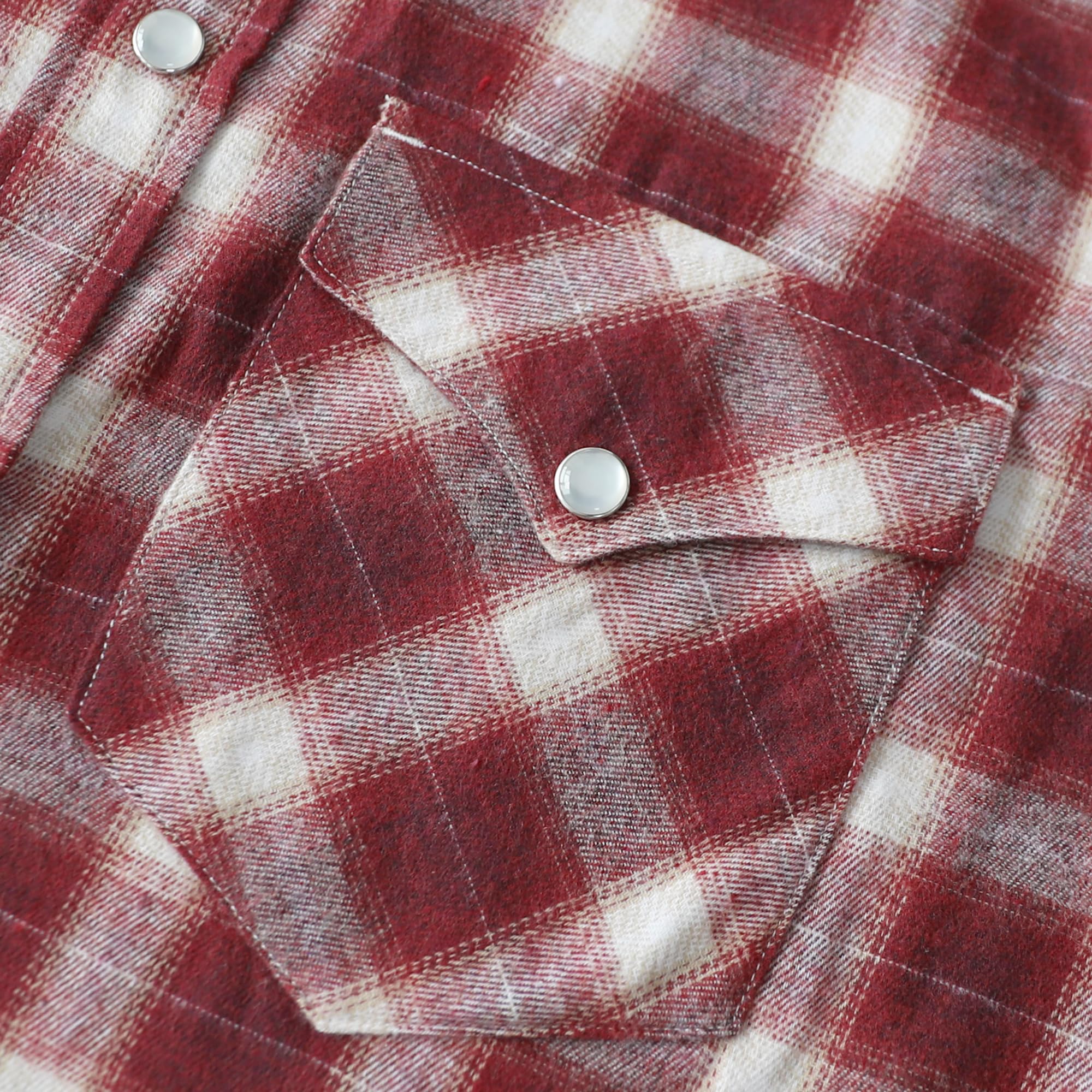 Dubinik® Męskie koszule flanelowe Koszule flanelowe Męskie w kratę Western Denim Vintage z długim rękawem zatrzaski koszule