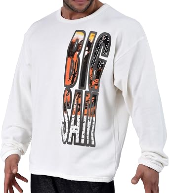 BIG SAM SPORTSWEAR COMPANY Mens Oversize Sweatshirt Long Sleeve Cotton Pullover
