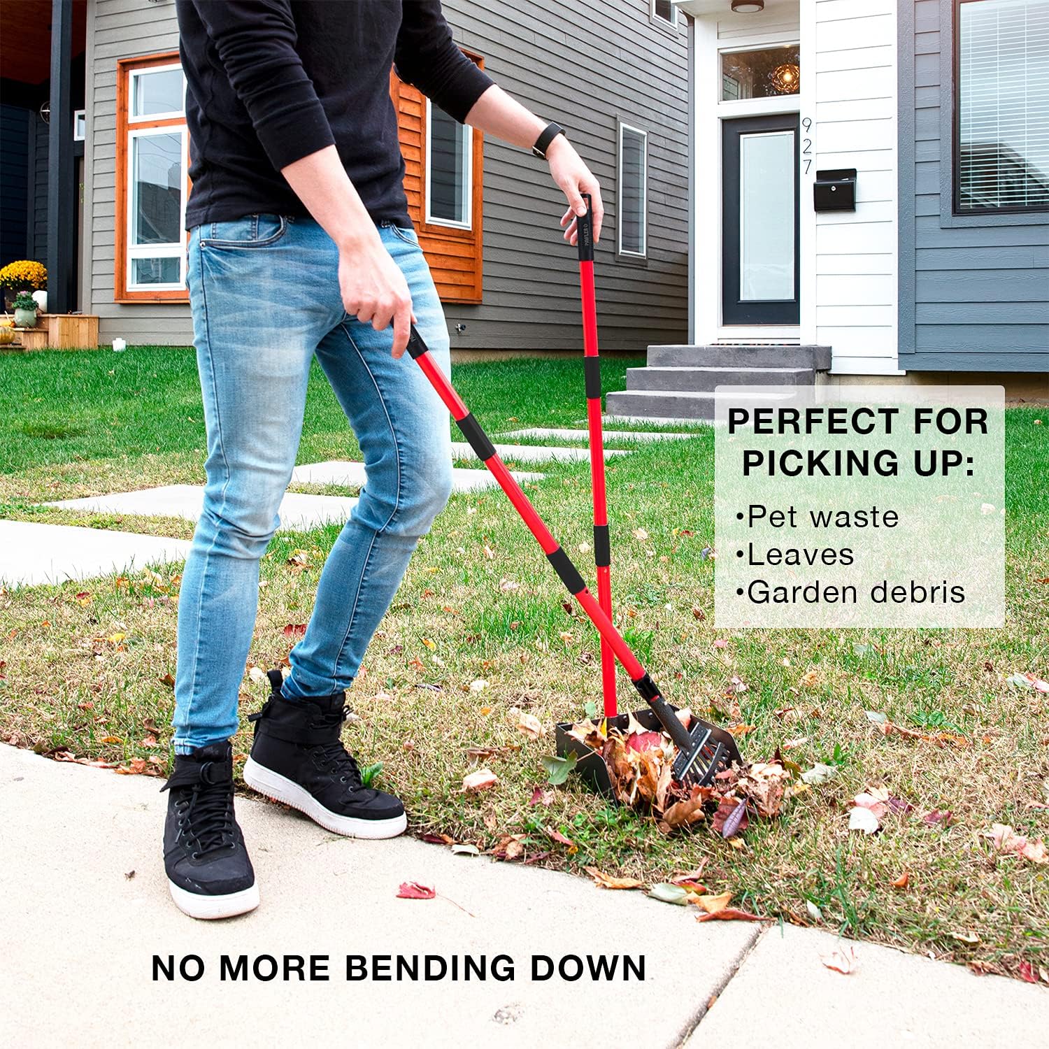 Pawler Bigger Dog Pooper Scooper for Large and Small Dogs, Easy to Use Rake and Tray Heavy Duty Set for Pets, Great for Lawns, Grass, Dirt, Gravel : Pet Supplies