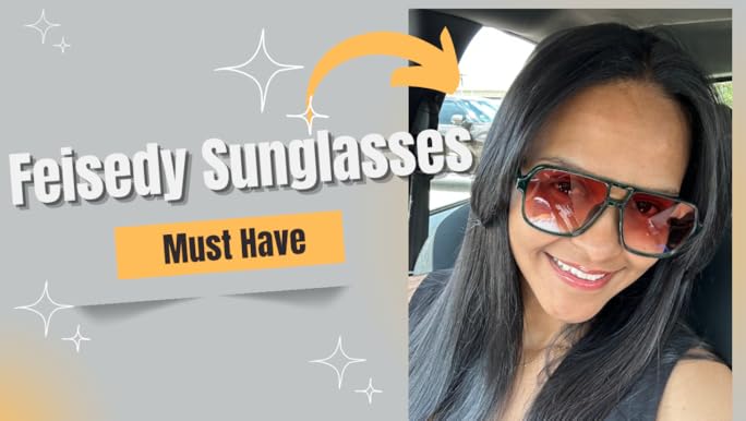 s&☺︎ Amazon.com: FEISEDY Retro Square Pilot Sunglasses Women Men