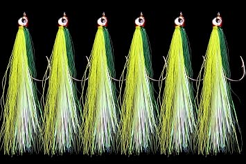 Streamer Fly Fishing Flies - 6pcs Clouser Minnow Fishing Flies Fly Fishing Lures for Flounder Salmon Trout Sea Bass Steelhead Freshwater Saltwater Fishing Teaser Hook Lures