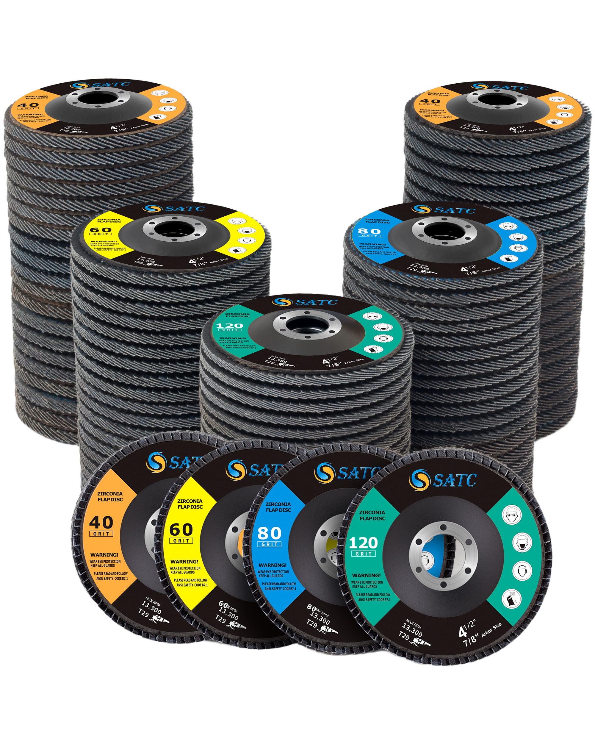 S SATC Flap Discs - Angle Grinder Sanding -12