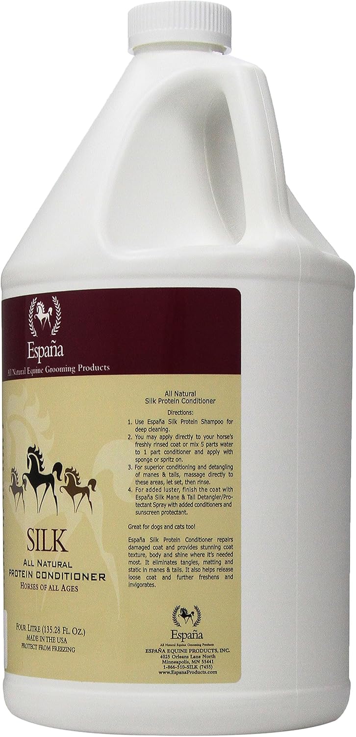 Espana Silk ESP1025E Specially Formulated Silk Protein Conditioner for Horses, 135.28-Ounce