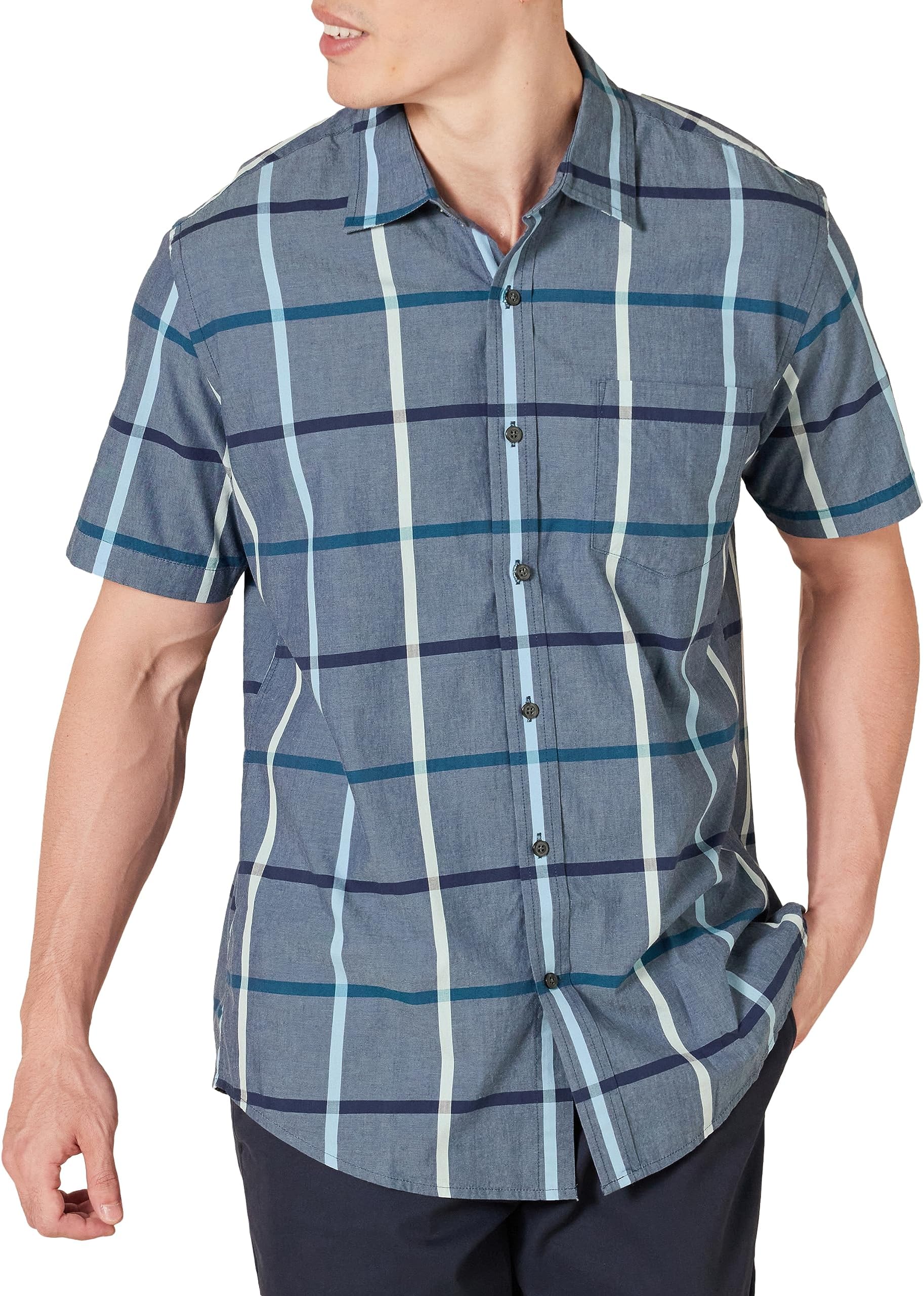 Men's Regular-Fit Short-Sleeve Poplin Shirt