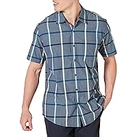 Amazon Essentials Camicia in Popeline a Maniche Corte Regular Fit Uomo