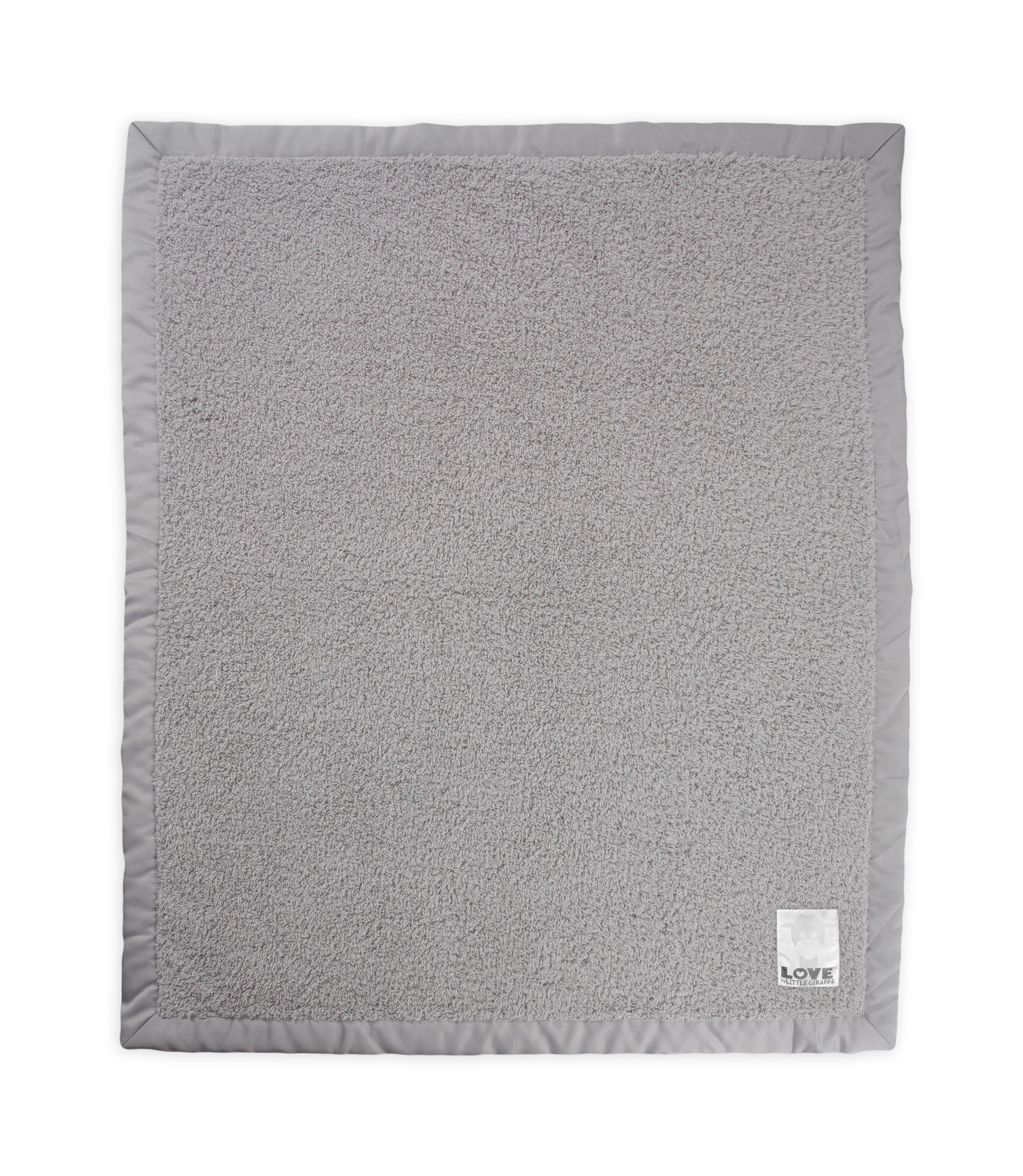 Little Giraffe Cherish Satin Blanket, Silver