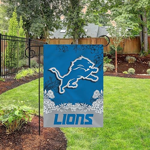 Miniatura 3 de Rico Industries NFL Detroit Lions Primary - Bandera de jardín de doble cara de 13 x 18 pulgadas