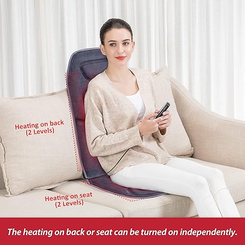 Vista 7 de COMFIER Masajeador de cuello inalámbrico y cojín de asiento de masaje