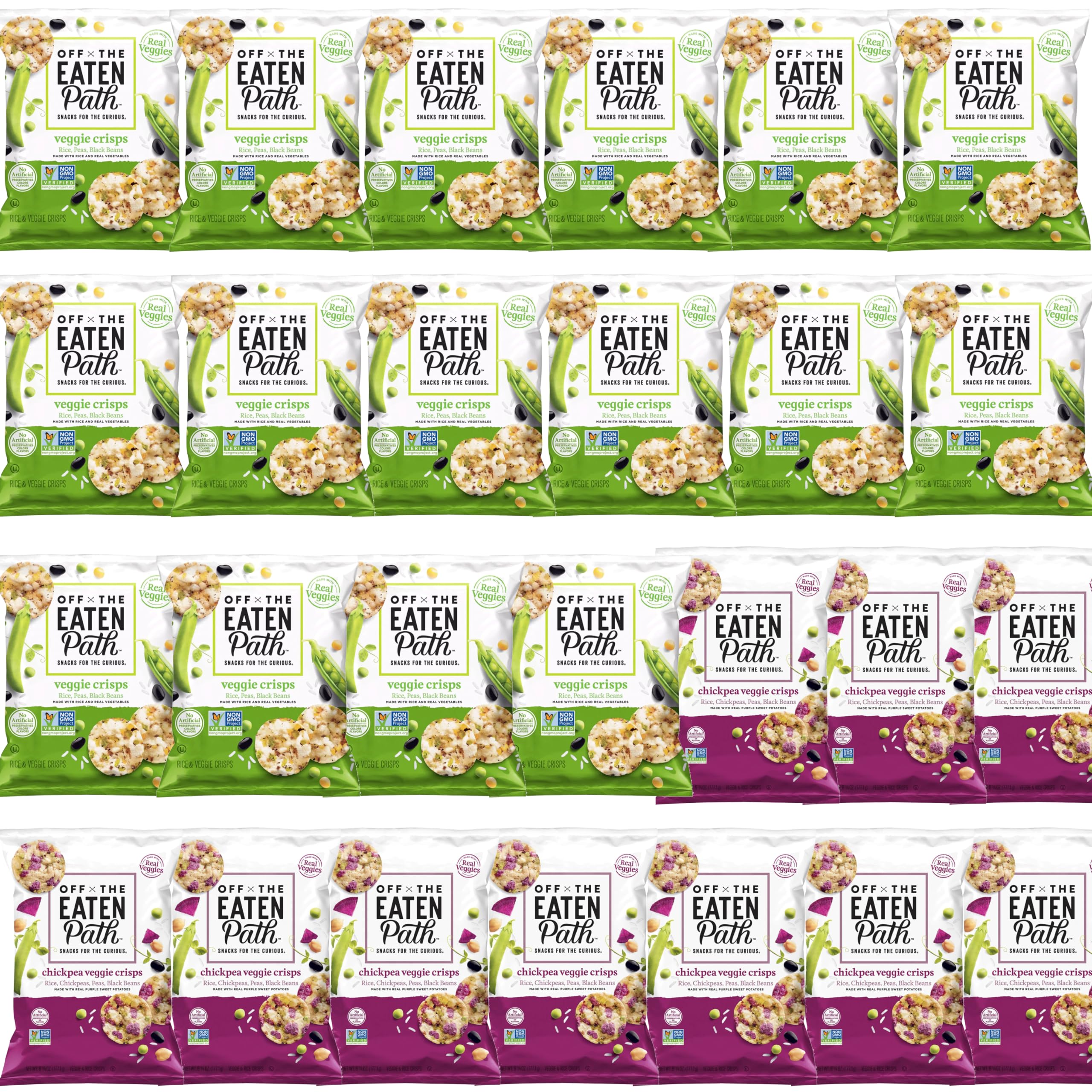 Off the Eaten Path Variety Pack - Multi-Grain Snack Bag Healthy Snack Assortment (26 Count)