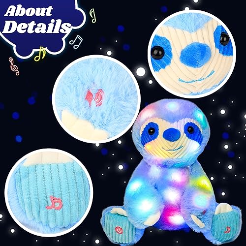 Vista 83 de Cuteoy Peluche de unicornio blanco con luces LED, regalo de cumpleaños y Navidad, juguete para niños pequeños, 15 pulgadas