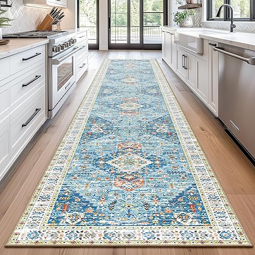 Miniatura 2 de Alfombra de pasillo de 2 x 10 pies, lavable de 2 x 10 pulgadas, alfombra de pasillo de cocina, sin pelo, antideslizante, alfombra de pasillo para