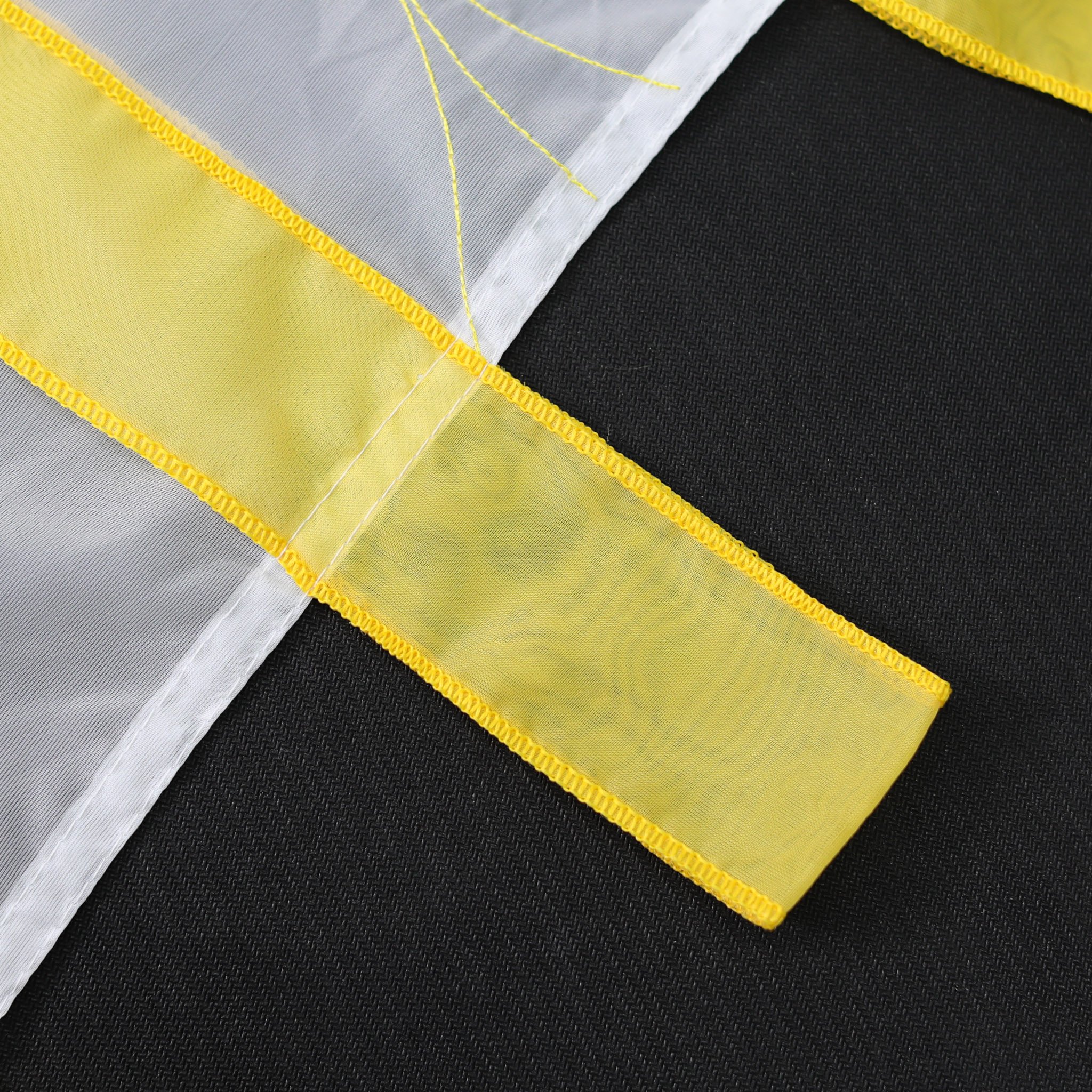 Joyswahl Elena Roman Blind Voile Transparent Roman Curtain Embroidery Leaves Curtain W x H 60 x 140 cm Yellow Pack of 1 - Image 4