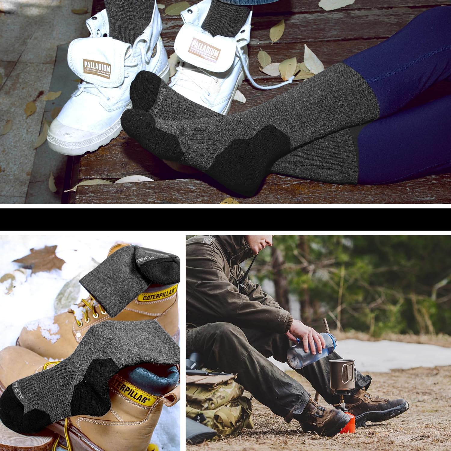 Alpaca Wool Hunting Socks 2 pairs for Men Women, Thermal Warm Compression Thick Winter Cushioned Hiking Boot Moisture Wicking - Image 5