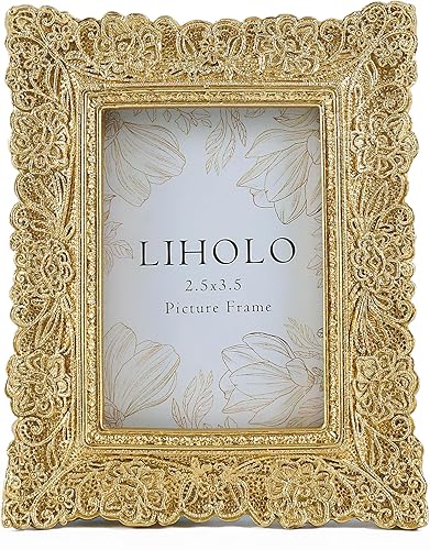 Miniatura 9 de Marcos de fotos vintage dorados de 5 x 7 pulgadas, marcos de fotos ornamentados antiguos con estilo bohemio para mesa y colgar en la pared, arte de
