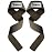 DMoose Fitness Lifting Straps 24 (Pair) - 5mm Padded Wrist Straps for Weightlifting & Powerlifting - Cotton Lifting Strap with Silicone Grip for Men & Women - Deadlift Strap for Gym (Cocoa Silicone)
