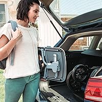 Vista 7 de Chicco FastLock 360 Trona Giratoria con Gancho, Trona Portátil para Bebés y Niños Pequeños, Se Instala en Segundos Carbón/Gris