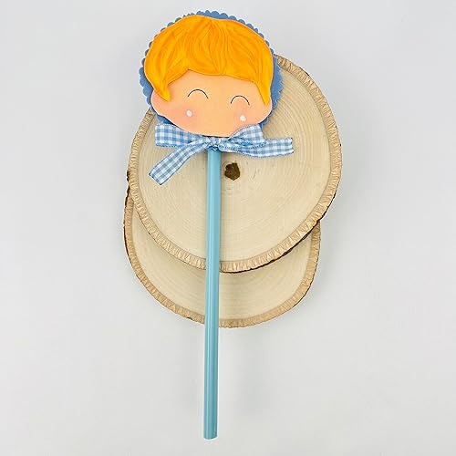 Miniatura 6 de Adorno hecho a mano para lápiz, adorno para bolígrafo, para niños y amantes de la escritura, aplique en goma eva. adorable adorno de niño para