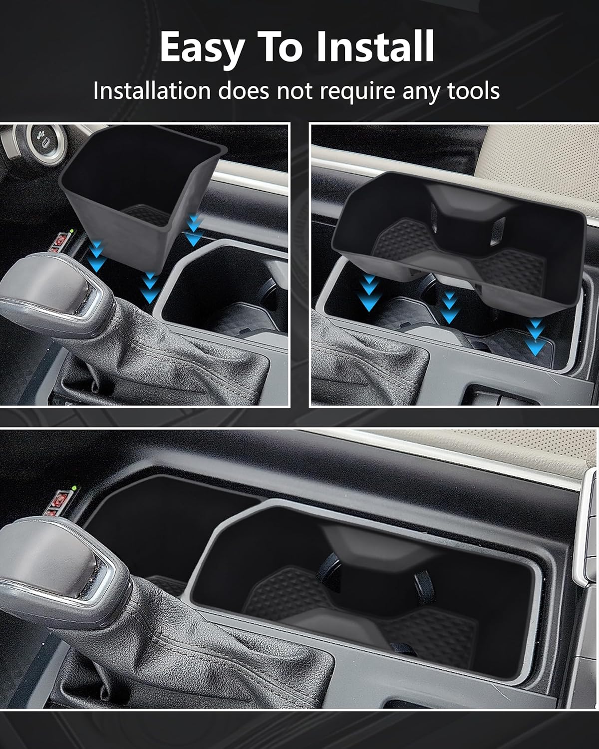 Cup Holder Inserts for Toyota Grand Highlander Accessories 2026 2025 2024, Non-Slip TPE Center Console Protector Organizer to Prevent Spills & Scratches for 2025 2026 Grand Highlander Hybrid