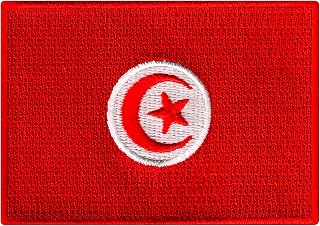 Cypress Collectibles - Tunisia Flag Patch - Premium Embroidered Appliqué - African Country Iron On Patches - Dimensions: 3.5" x 2.5"