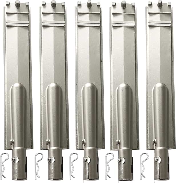 5-Pack Cast Stainless Steel 304 Burners for Bull, Cal Flame, and More