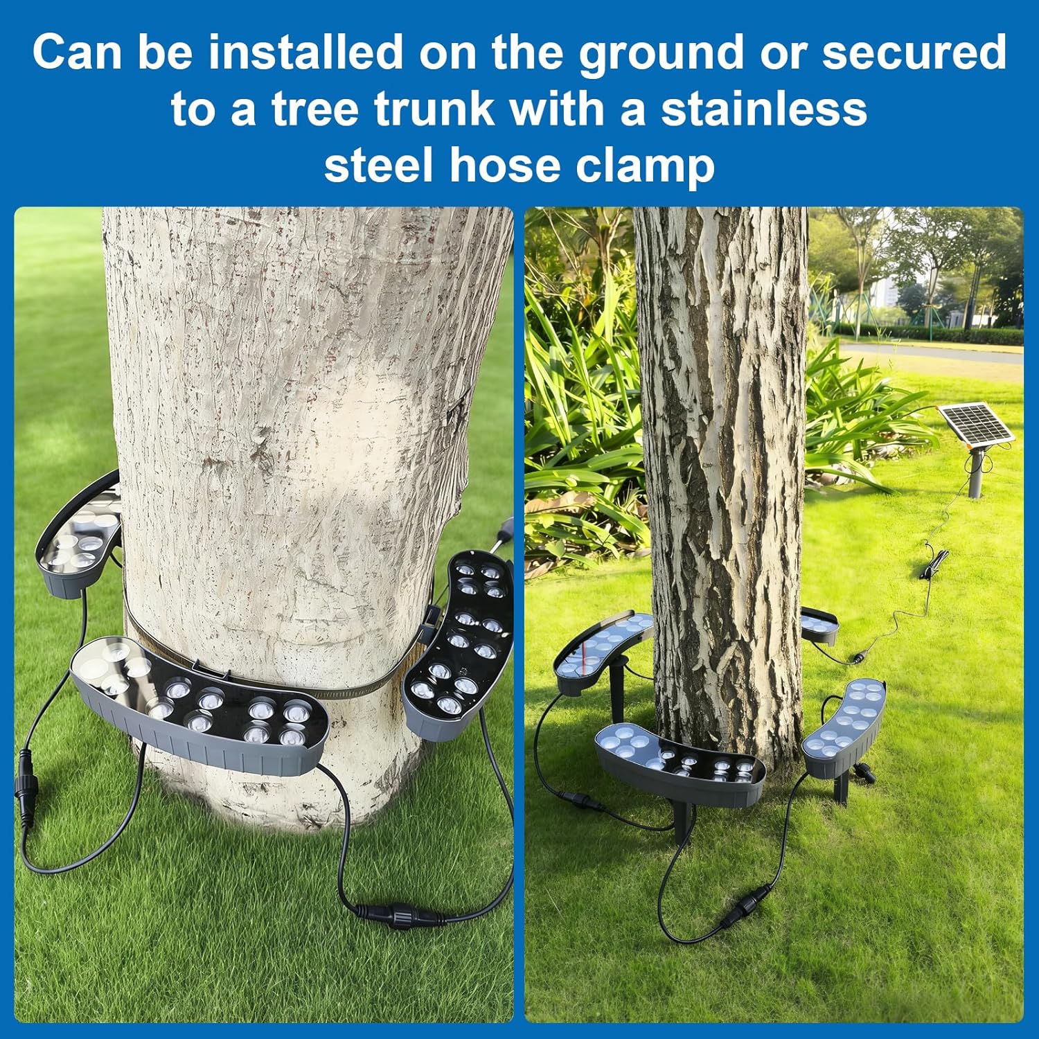 Solar Palm Tree Lights Outdoor, 14400mAh Tree Solar lamp, Landscape Light 3000K, IP65 Waterproof, Supports Remote Control, Timer and dimming, Suitable for Palm Tree Lights, Yard, Garden